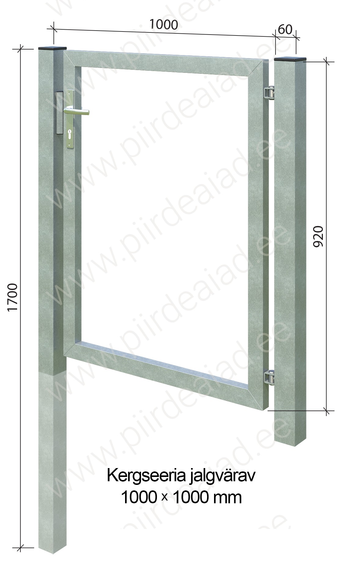 Kuumtsingitud jalgvärav