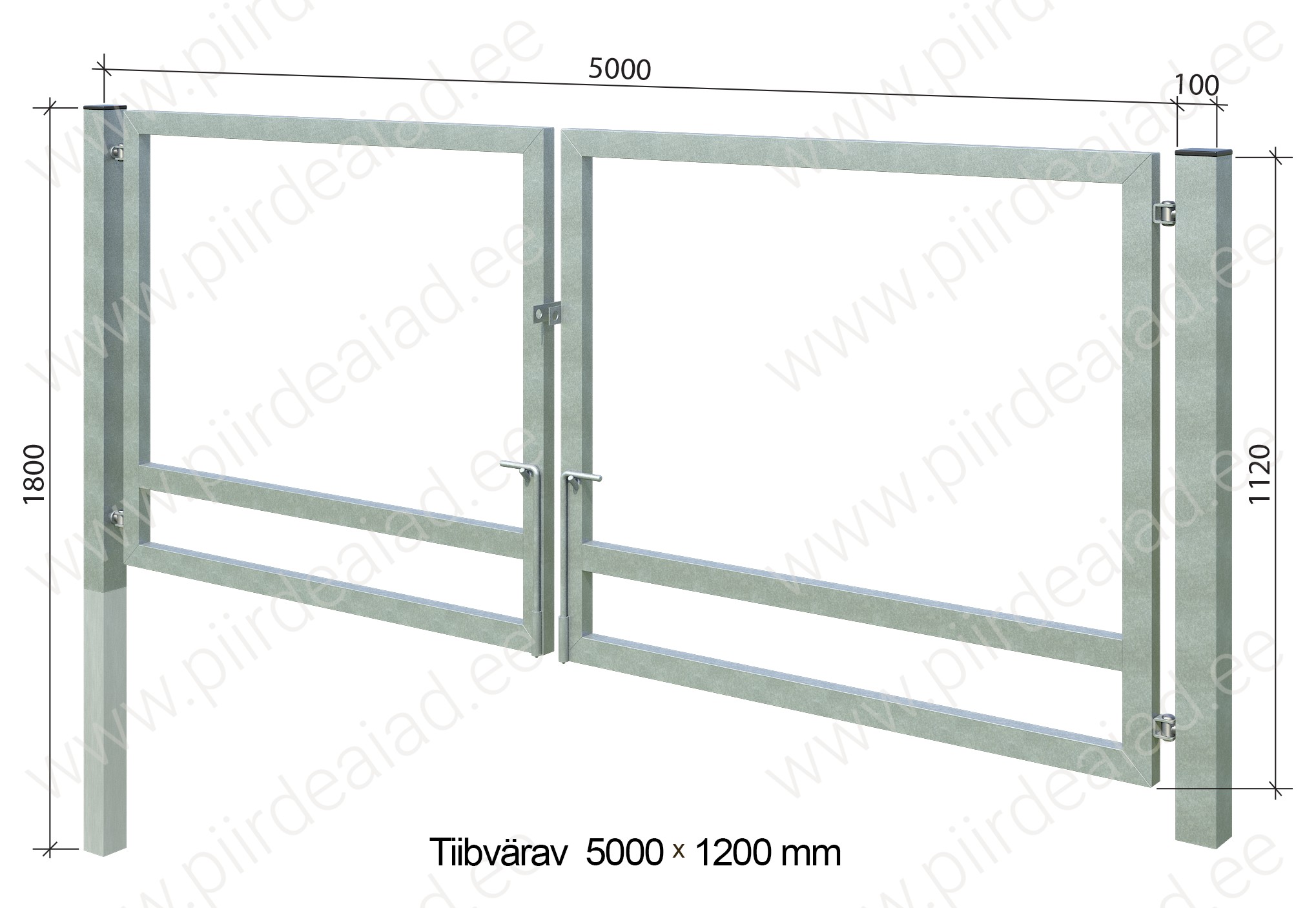 kuumtsingitud autovärav